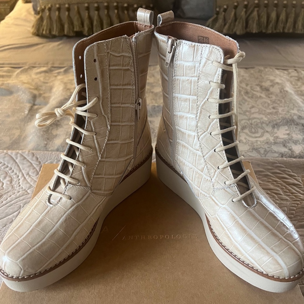 Anthropologie wedge booties